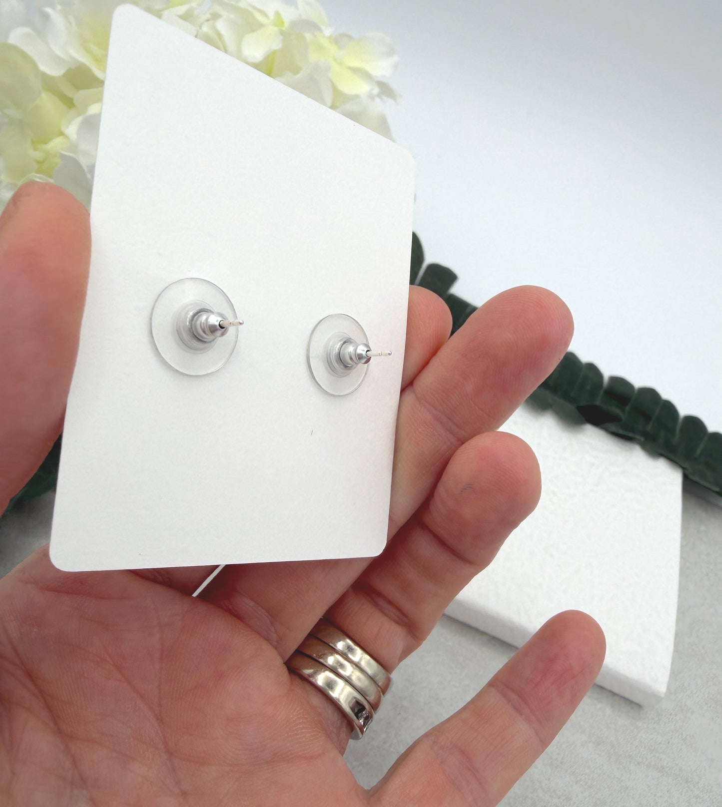 Stud Earrings Made with Red Polymer Clay Cherry Tomatoes and Sterling Silver Posts PCE-1039
