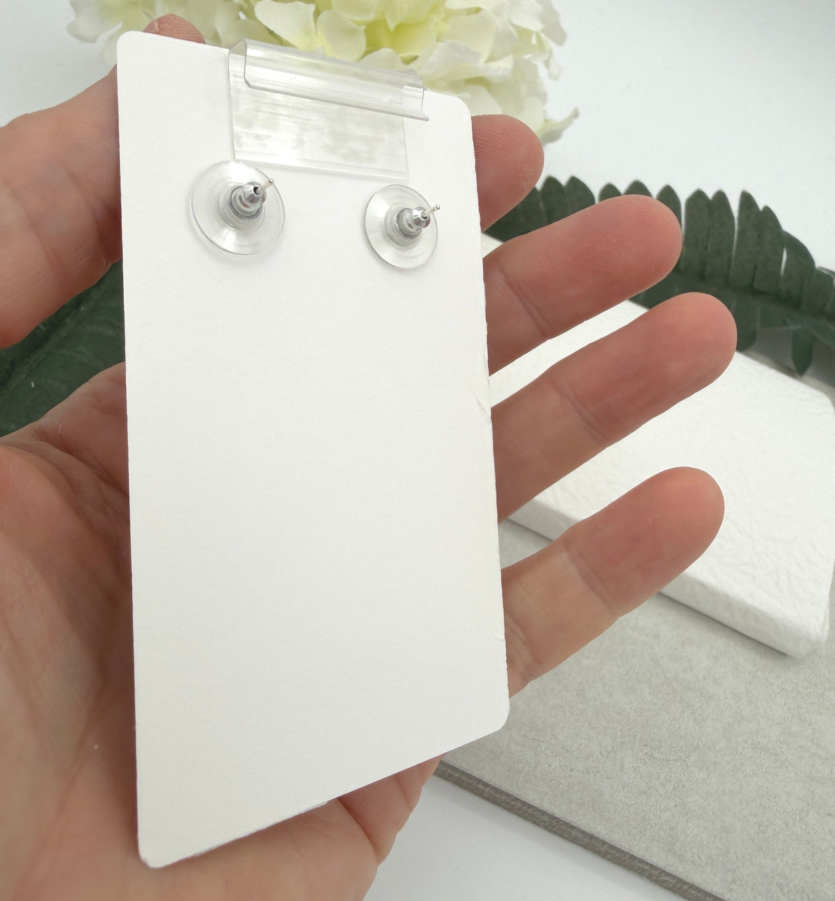 Earrings Made with Black Bow Posts and Polymer Clay Ovals with a Spider Design PCE-1082
